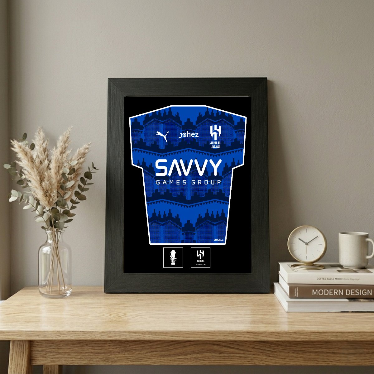 Al Hilal 2025/26 Home Jersey Wall Poster