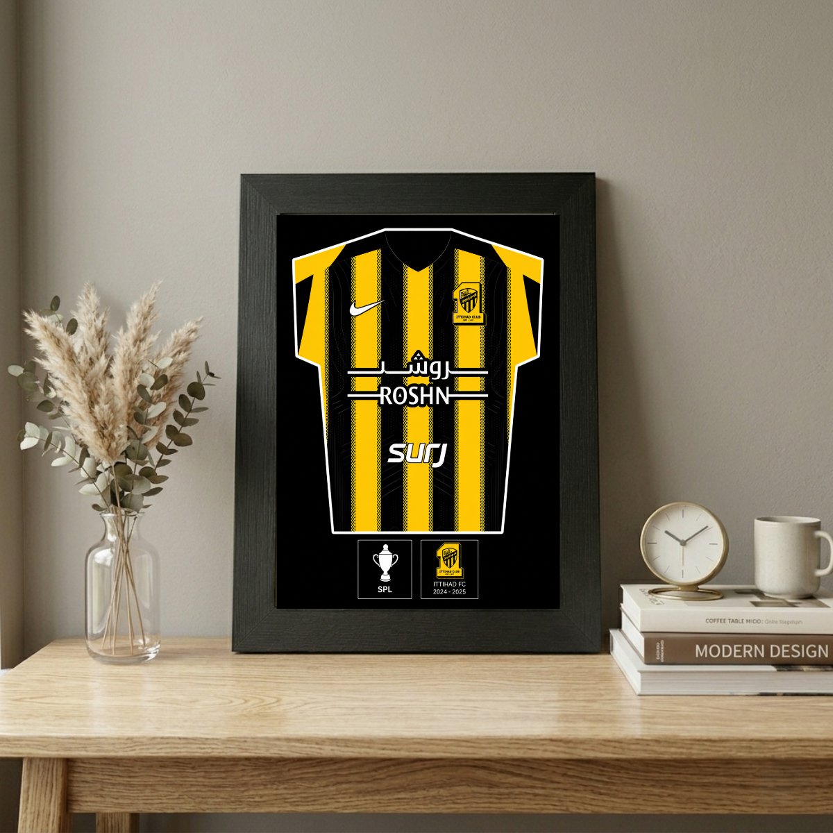 Al Ittihad 2024/25 Home Jersey Wall Poster